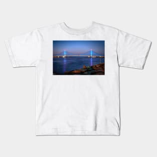 Twilight Reflection of the Indian River Bridge Kids T-Shirt